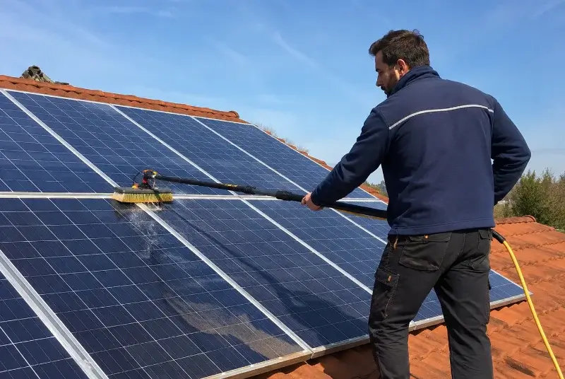 Nettoyage et entretien de panneaux solaires à la Noë-Blanche
